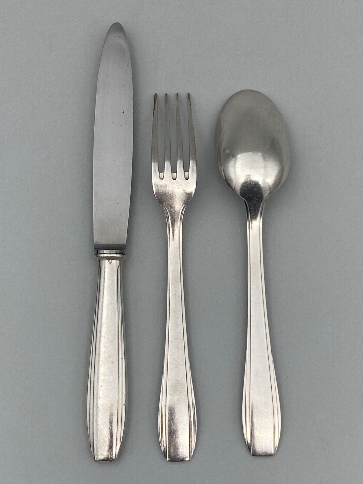 Menagere art deco metal silver 36 pieces silver halberd head