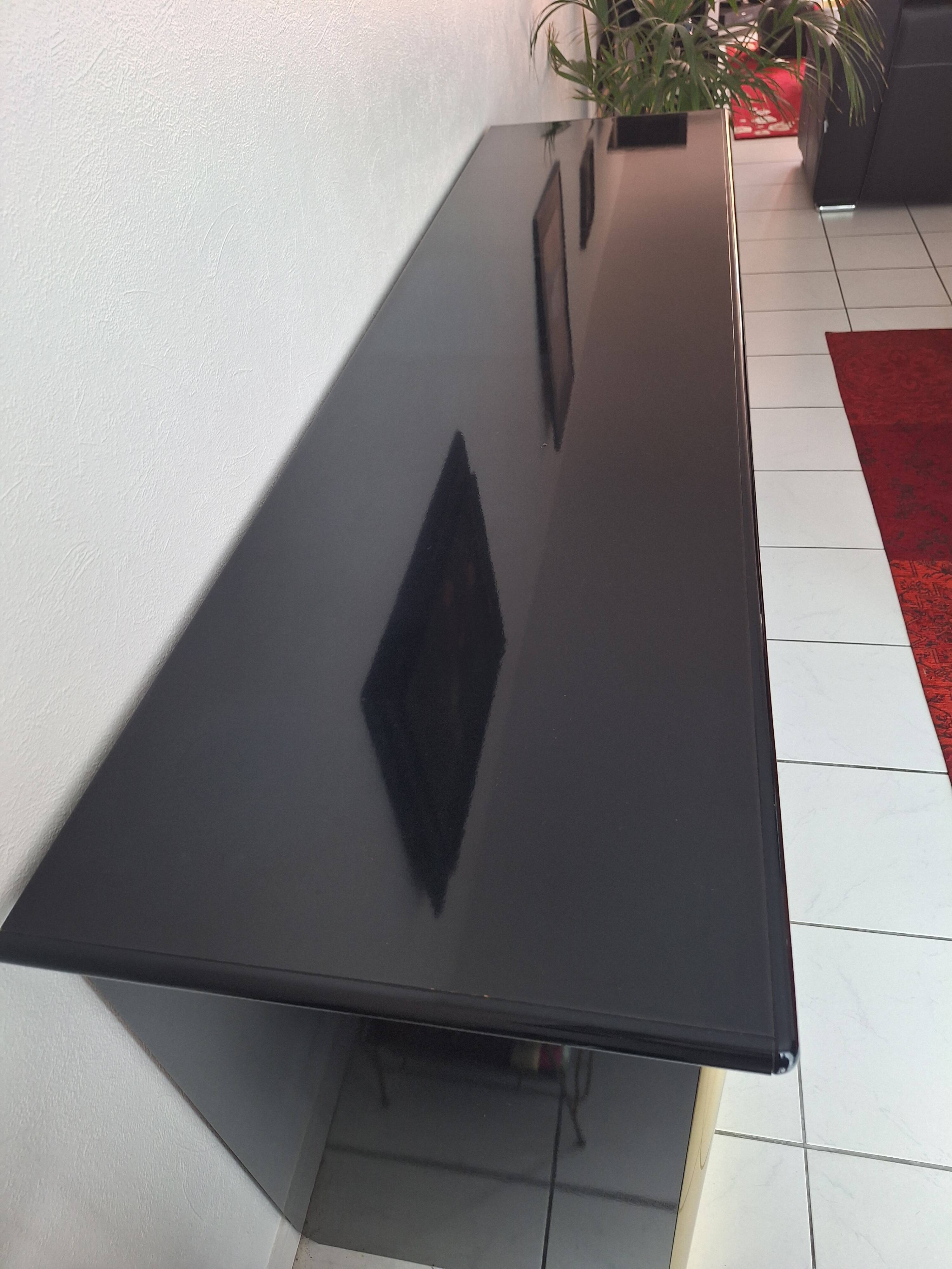 meuble Enfilade noir laqué