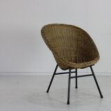 Sixties rattan easy chair by Dirk van Sliedregt