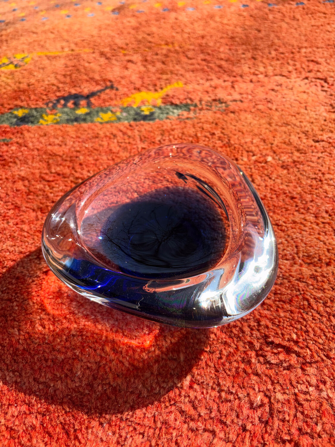 Vintage 60s/70s Murano Sommerso Ashtray Bowl Glass