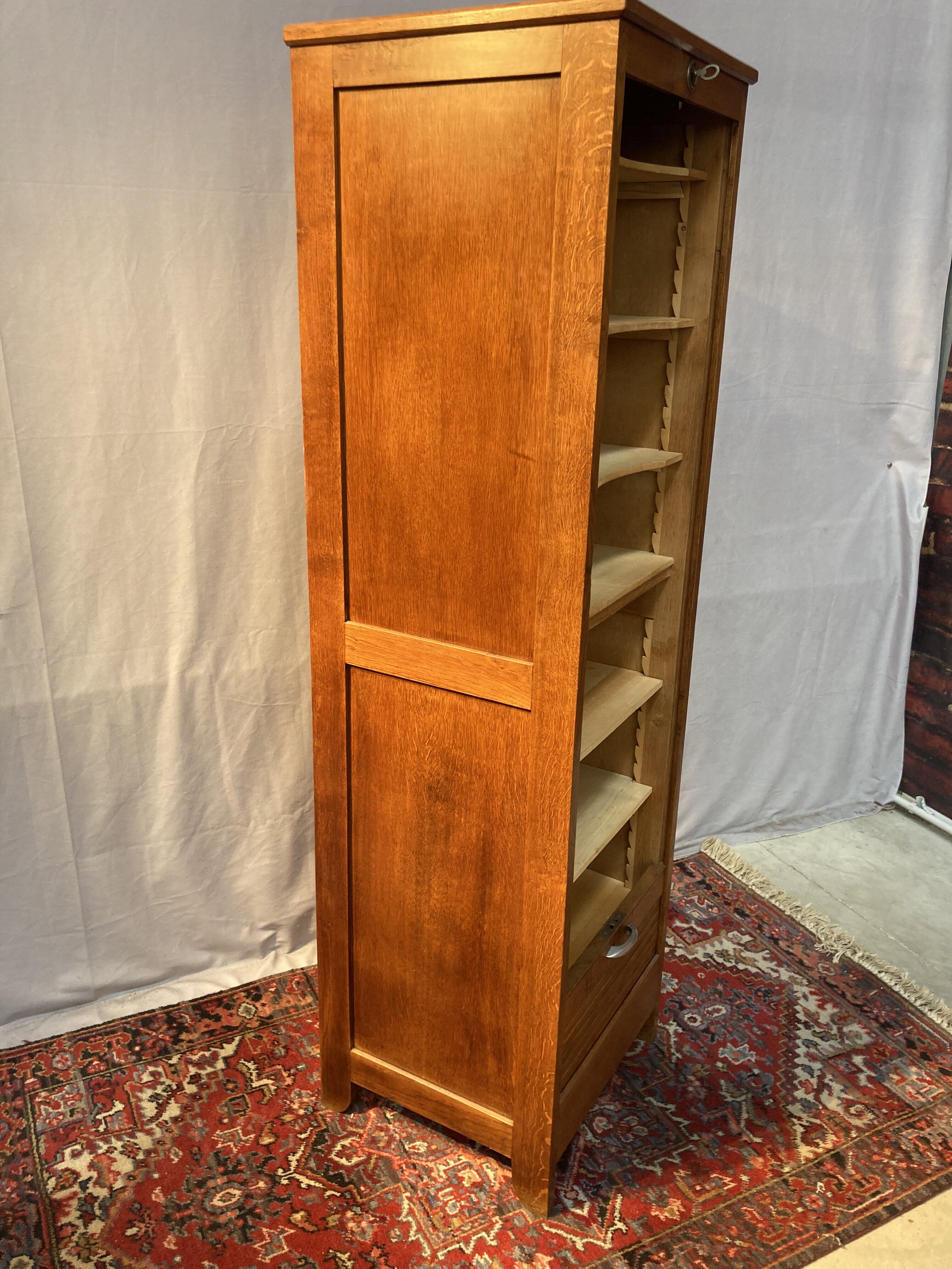 Wooden curtain filing cabinet