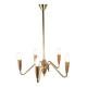 Chandelier made In Teak & Brass From 1960s