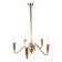 Chandelier made In Teak & Brass From 1960s