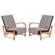 Art Deco Walnut Lounge Chairs attributed to Thonet, Germany, 1930s, Set of 2