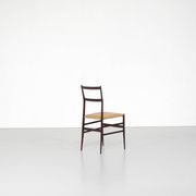 "Superleggera" chair in wood, created by Gio Ponti for Cassina, Italy.