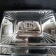 Art Deco cookie jar in chrome metal and glass