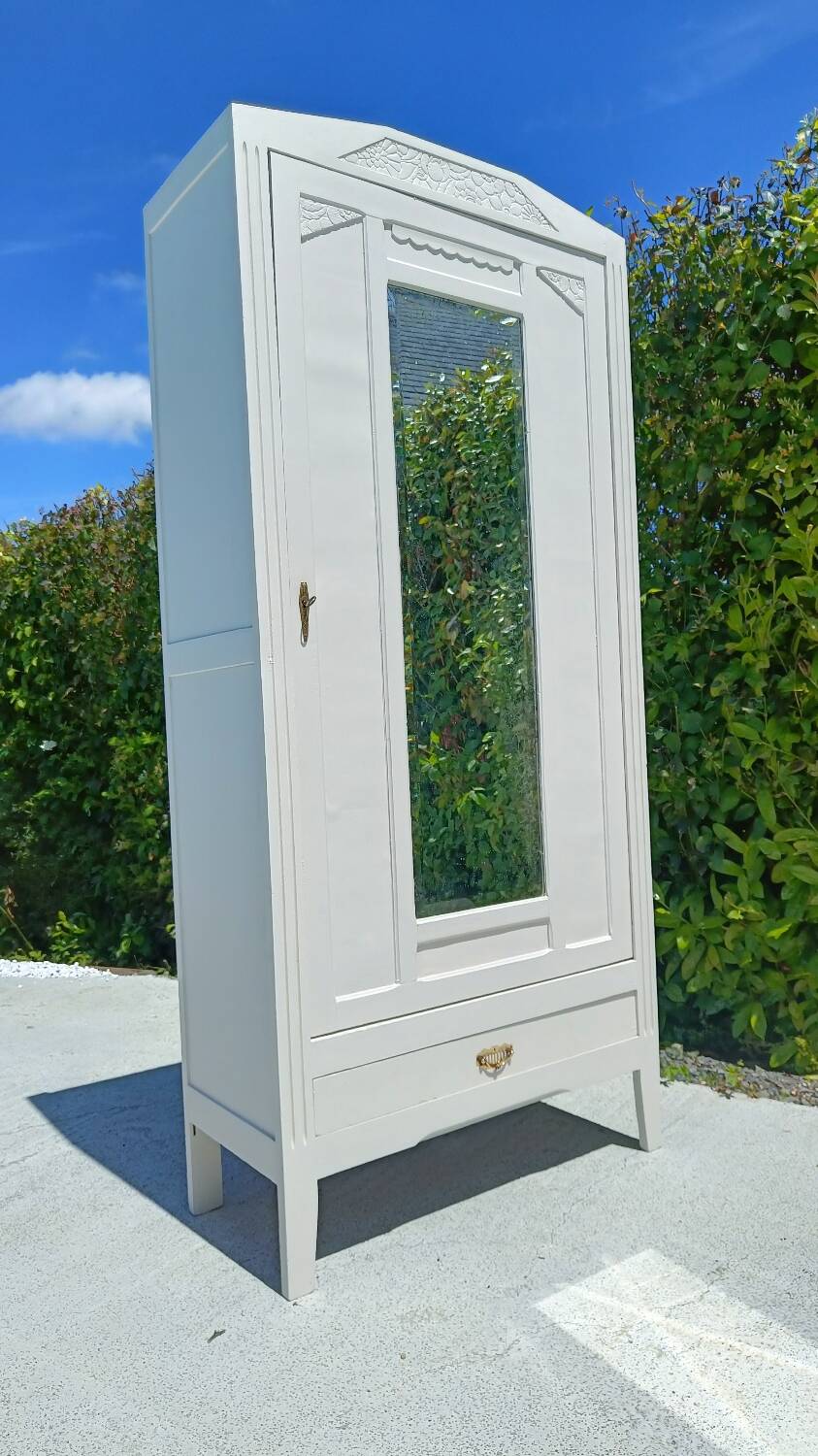 White art deco Parisian wardrobe