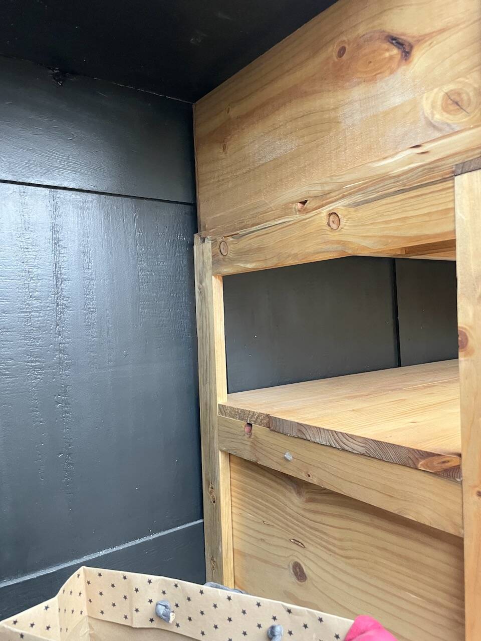 2m pine counter or central island with storage