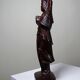 Asian statuette, popular art in carved monoxyle wood, vintage 1930-1960.