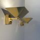 Pair of vintage wall lights, brass, Italy 1970