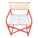Folding metal armchair
