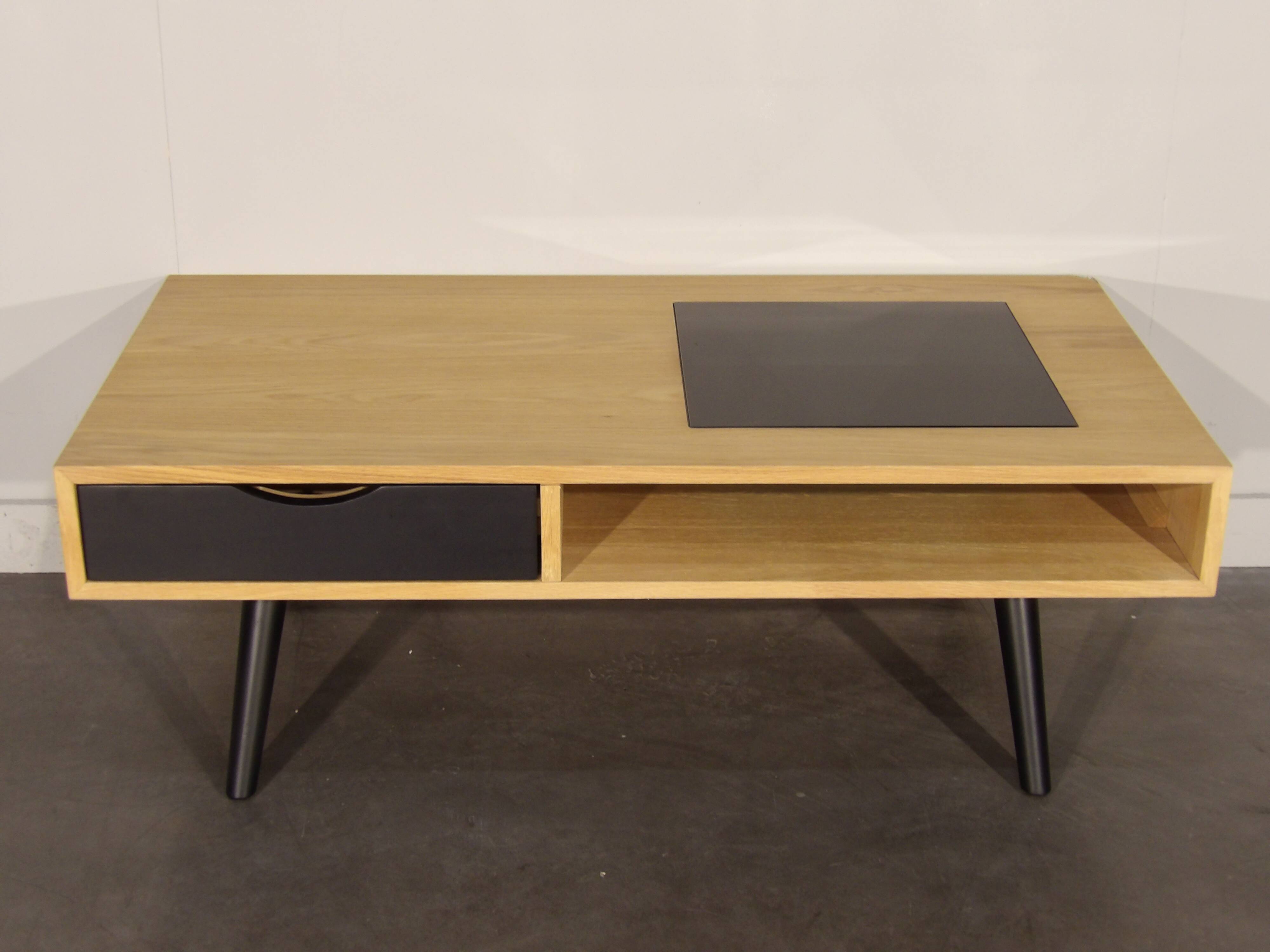 Vintage style coffee table in natural light oak