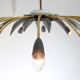 1950s chandelier in brass for 16 bulbs, diameter 100cm