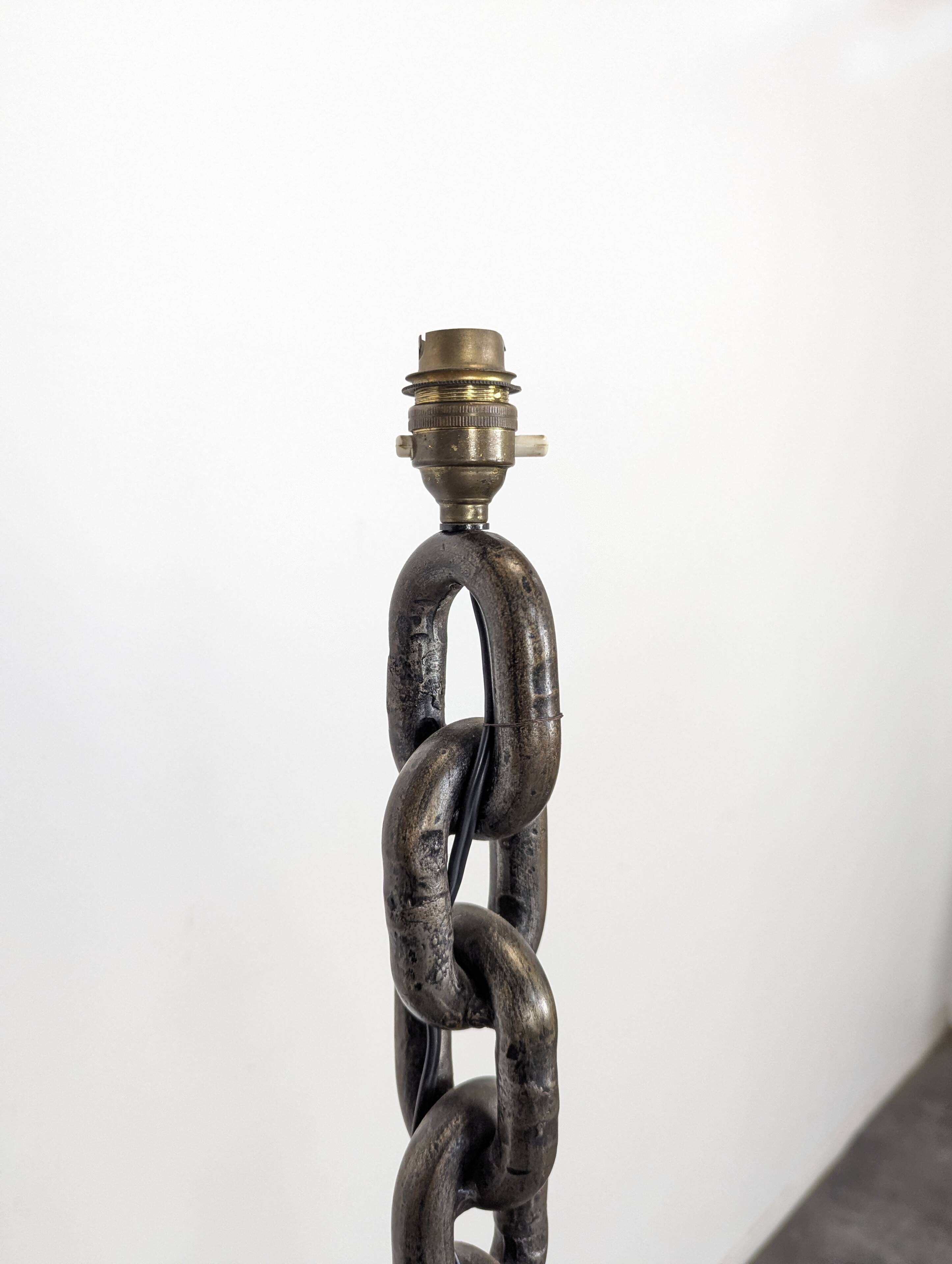 Chain floor lamp in the spirit of Franz West.