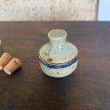 Duo of stoneware boxes