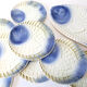 Fish service 8 plates and a large dish / Manufacture française Sarreguemines