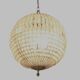 Crystal and bronze chandelier, spherical crystal suspension
