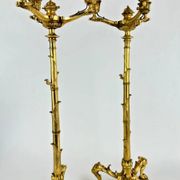 Barbedienne (attributed to), pair of candelabra with storks