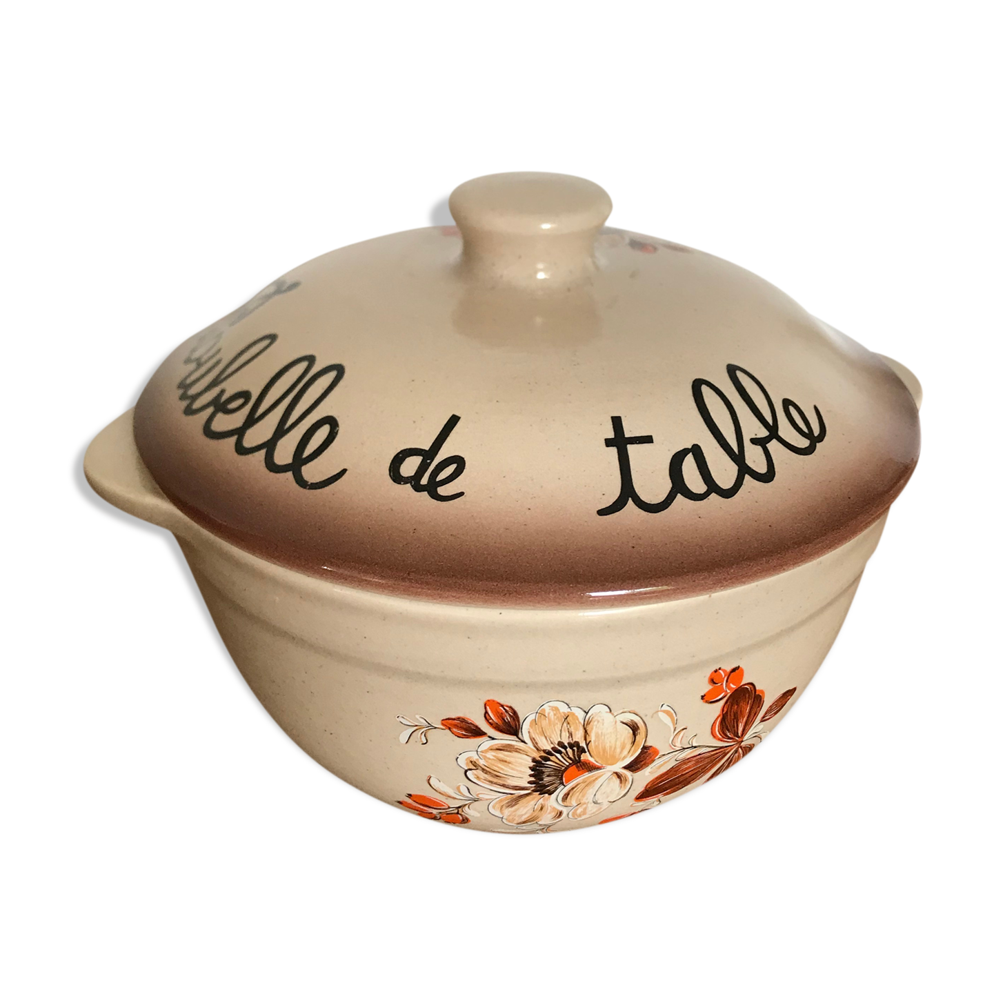 Saint Amand earthenware table bin
