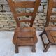 Brutalist oak chairs
