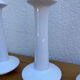 Set of 4 white ceramic candle holders