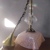 Clichy clouded glass handkerchief suspension