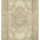 Handwoven contemporary anatolian beige carpet 193 cm x 300 cm