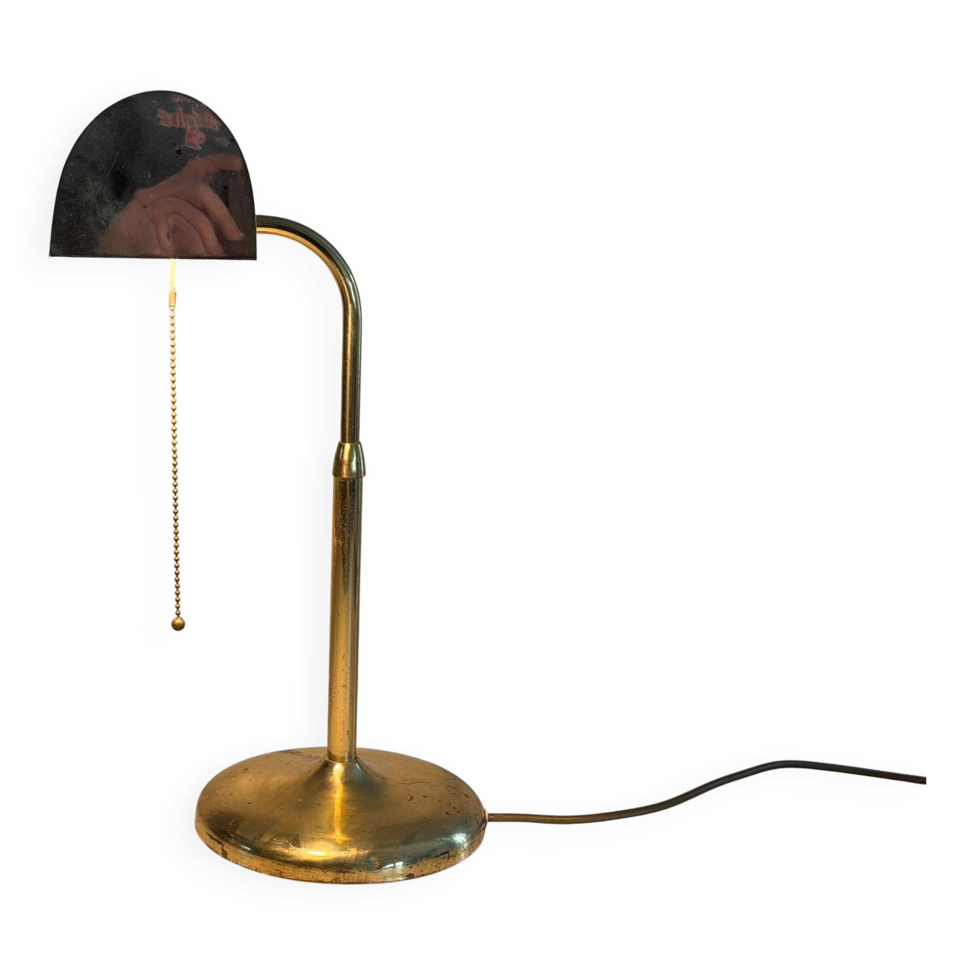 Brass table lamp by Florian Schulz, 1960s, Germany.