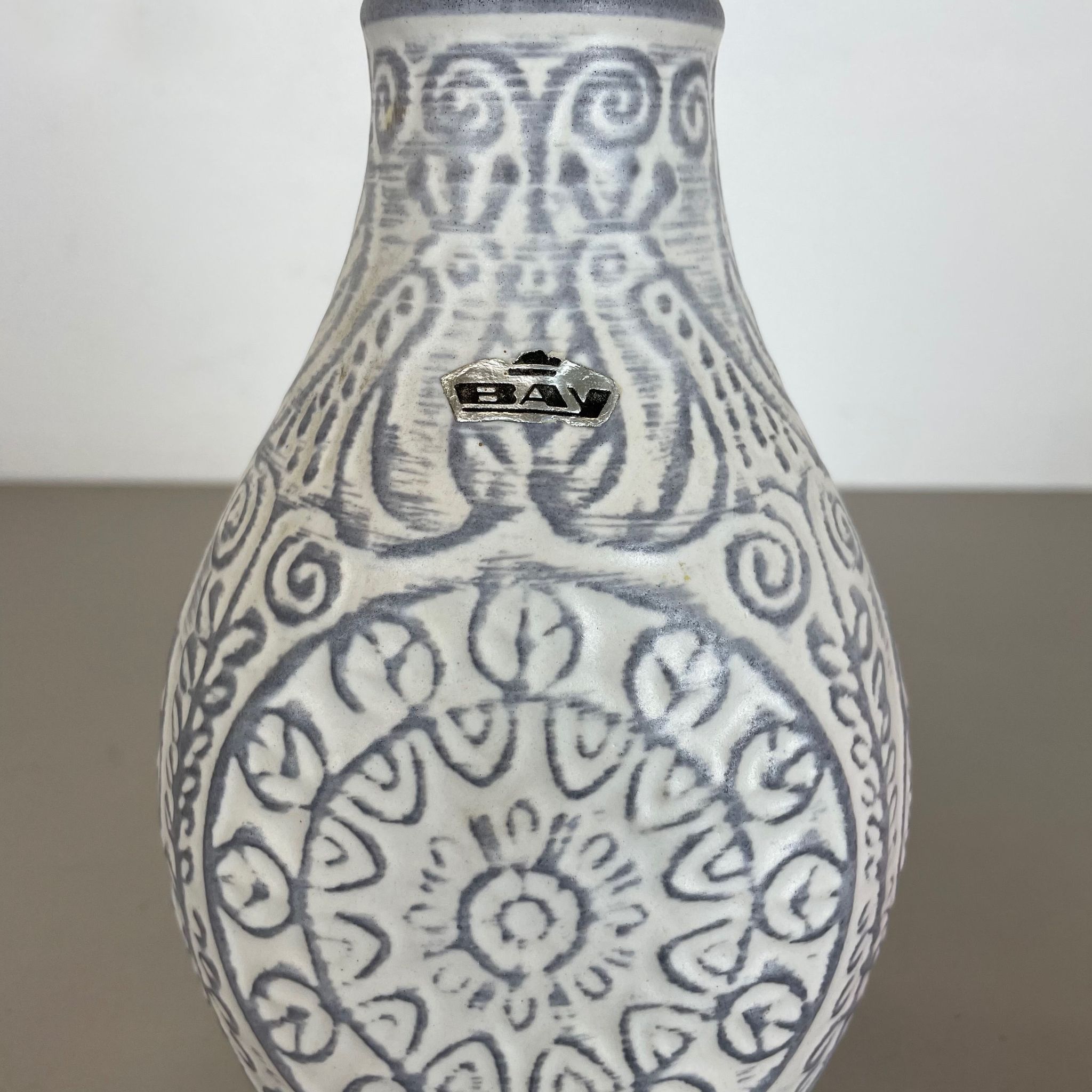 Set of 2 fat lava pottery vase made Bay Ceramics, Germany