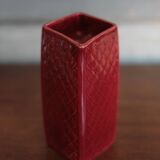 Vintage ceramic pitcher, jug, jug, burgundy red carafe, kitchen