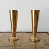 Pair of old folk art shell vases 1914-18