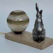 Ancienne  lampe de chevet veilleuse  art déco lapin dlg benjamin rabier