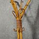 Antique bamboo and rattan coat rack, artistic work from the late 19th century.