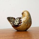 Bird sculpture in Danish studio pottery from the mid-century by Søholm, 1960s.