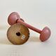 Pair of antique wooden hat stands