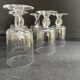 6 verres à porto en cristal uni torsadé – Typés des années 1960-1970’s