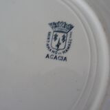 PLATE Saint Amand hamage faience old flowers ACACIA 299112