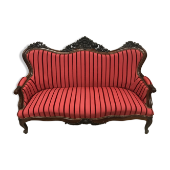 Moulded rosewood sofa