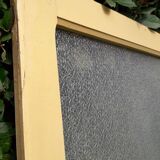 Pair of antique translucent glass sliding doors