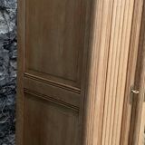 Parisian Art Deco style wardrobe in solid raw oak, 1950