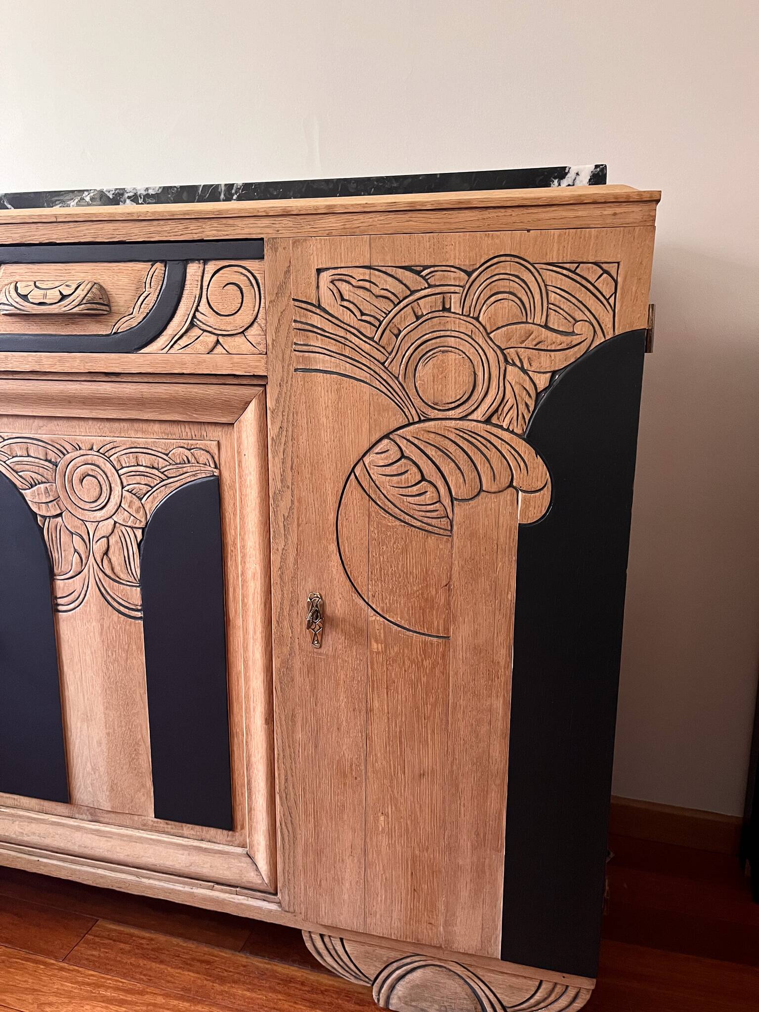 Art Deco sideboard marble top