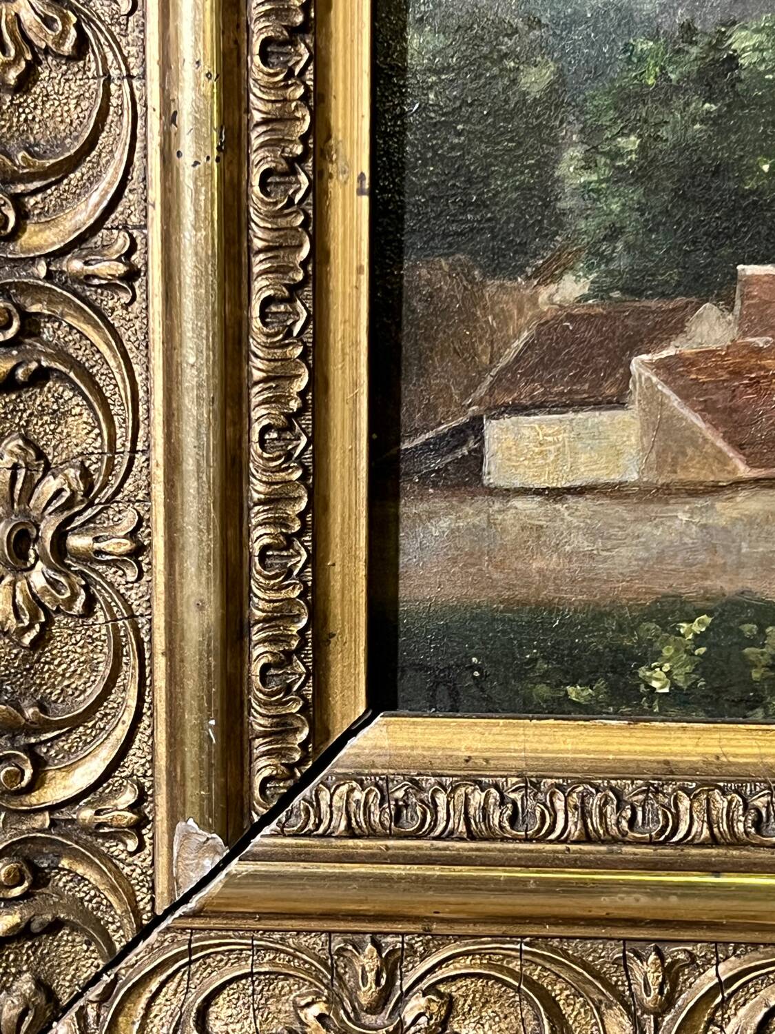 Huile sur bois XIX ème