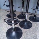 6 high bar stools wood and metal