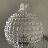 Vintage lamp from the 70s in molded glass