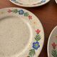 Lot de 4 assiettes à dessert Tulowice – Céramique vintage polonaise fl