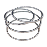 Glass and chrome coffee table