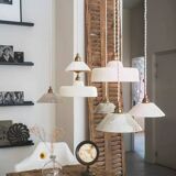 Lisette pendant light in white terracotta