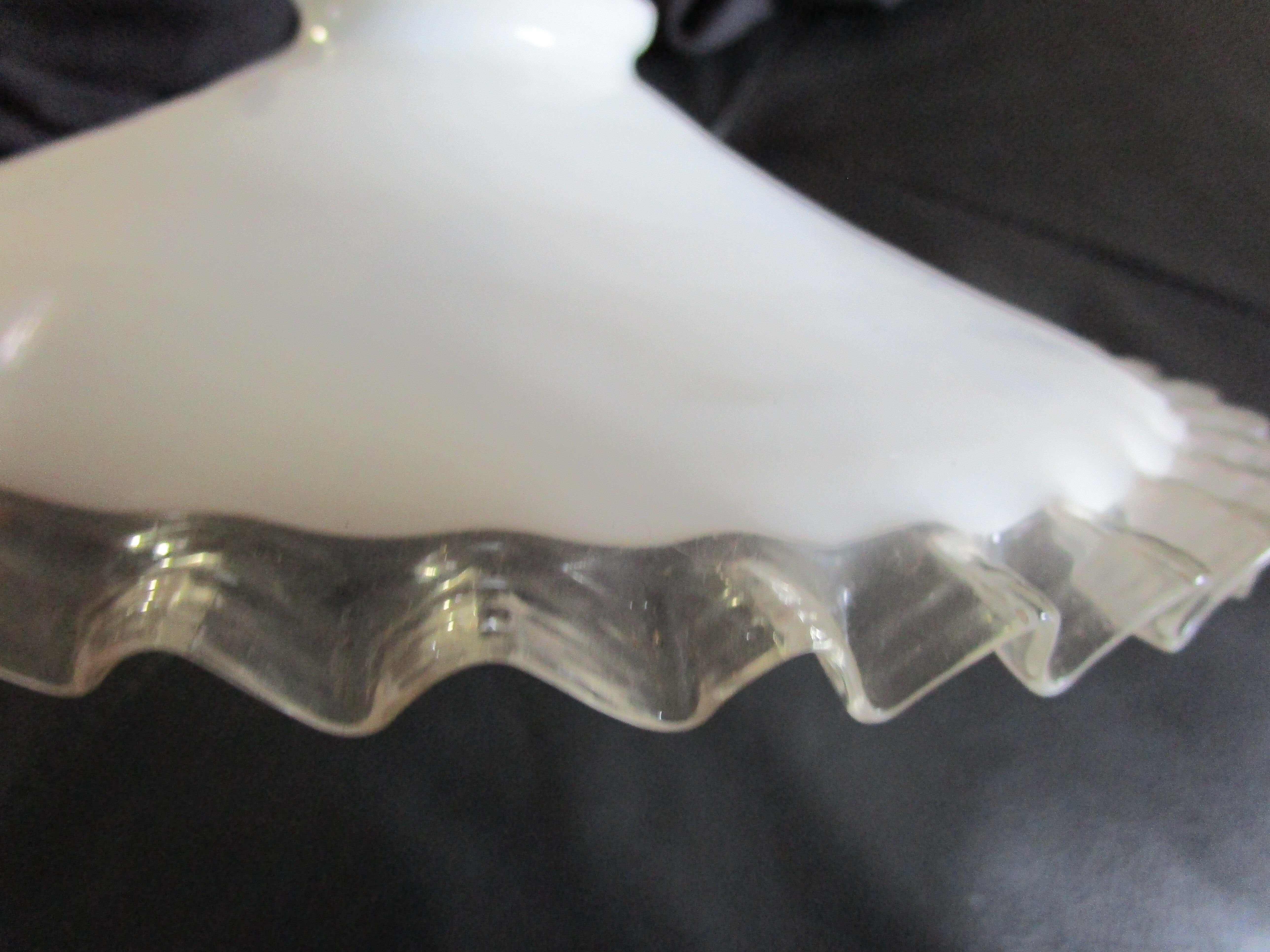 White lampshade in vintage opaline