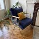 Set of two Croisette armchairs in velvet by the brand Honoré.