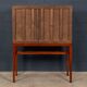 Vintage 20thc italian dry bar cabinet with 'woven' front decor on stand